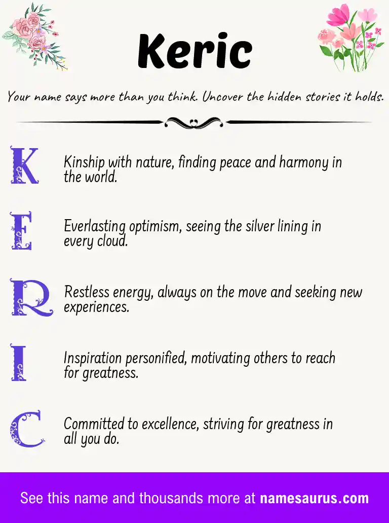 Acrostic poem about Keric.