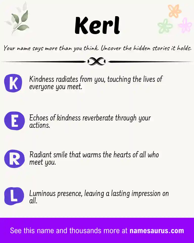 Acrostic poem about Kerl.