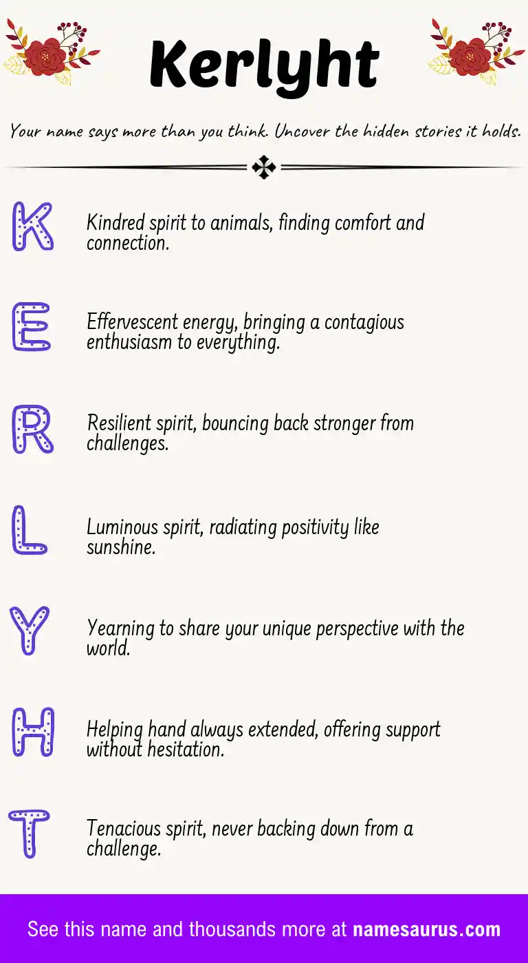 Acrostic poem about Kerlyht.