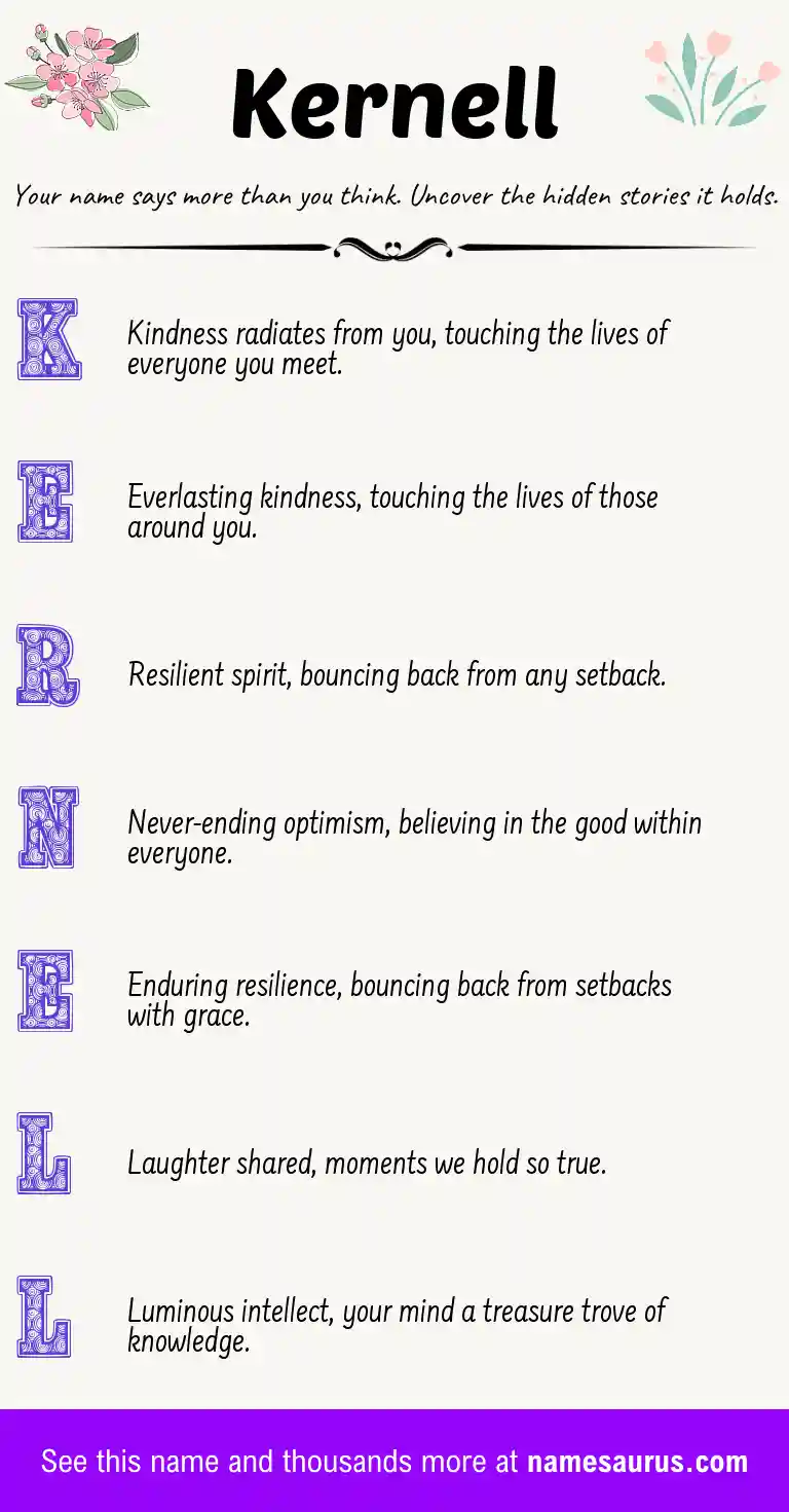 Acrostic poem about Kernell.