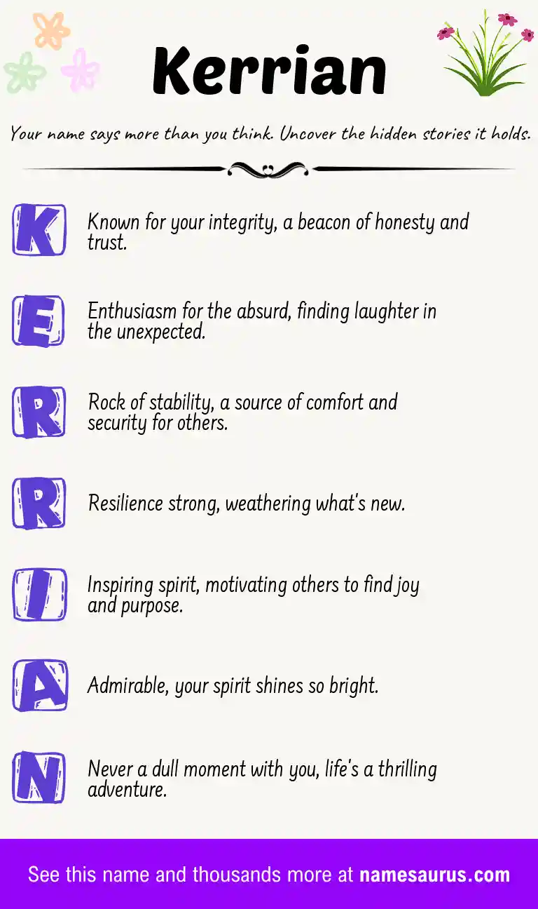 Acrostic poem about Kerrian.