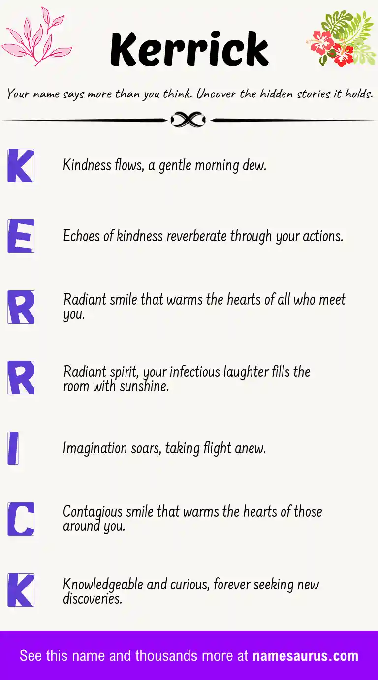 Acrostic poem about Kerrick.