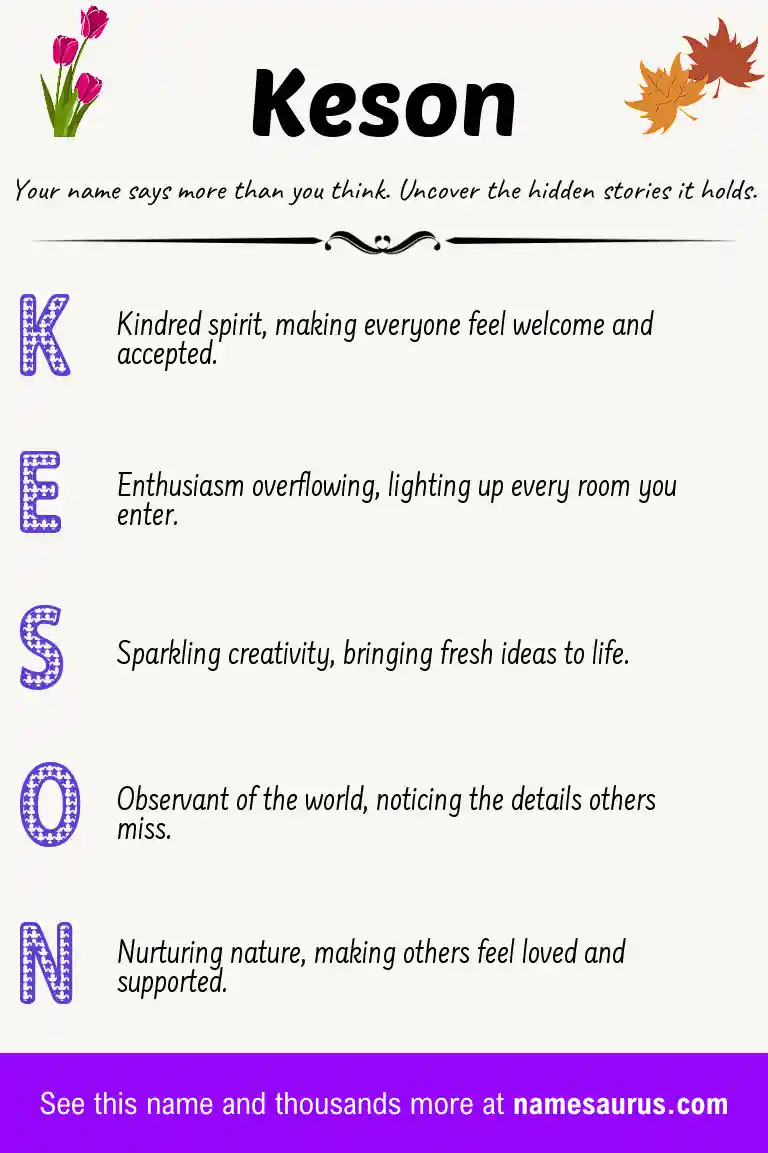 Acrostic poem about Keson.