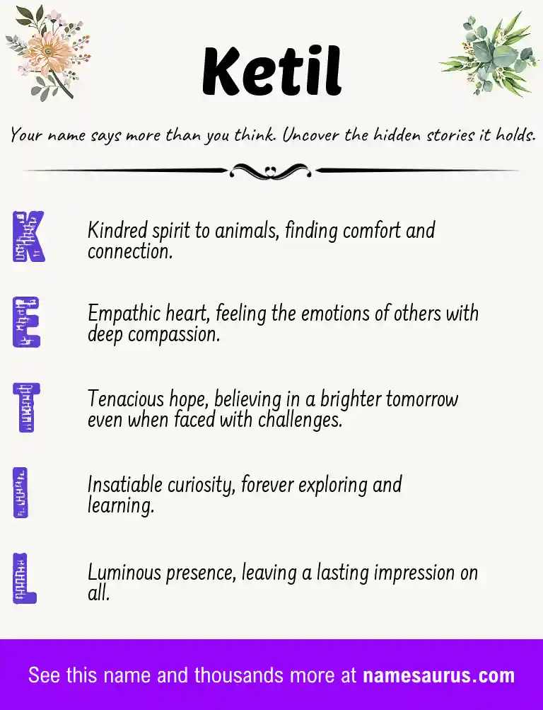 Acrostic poem about Ketil.