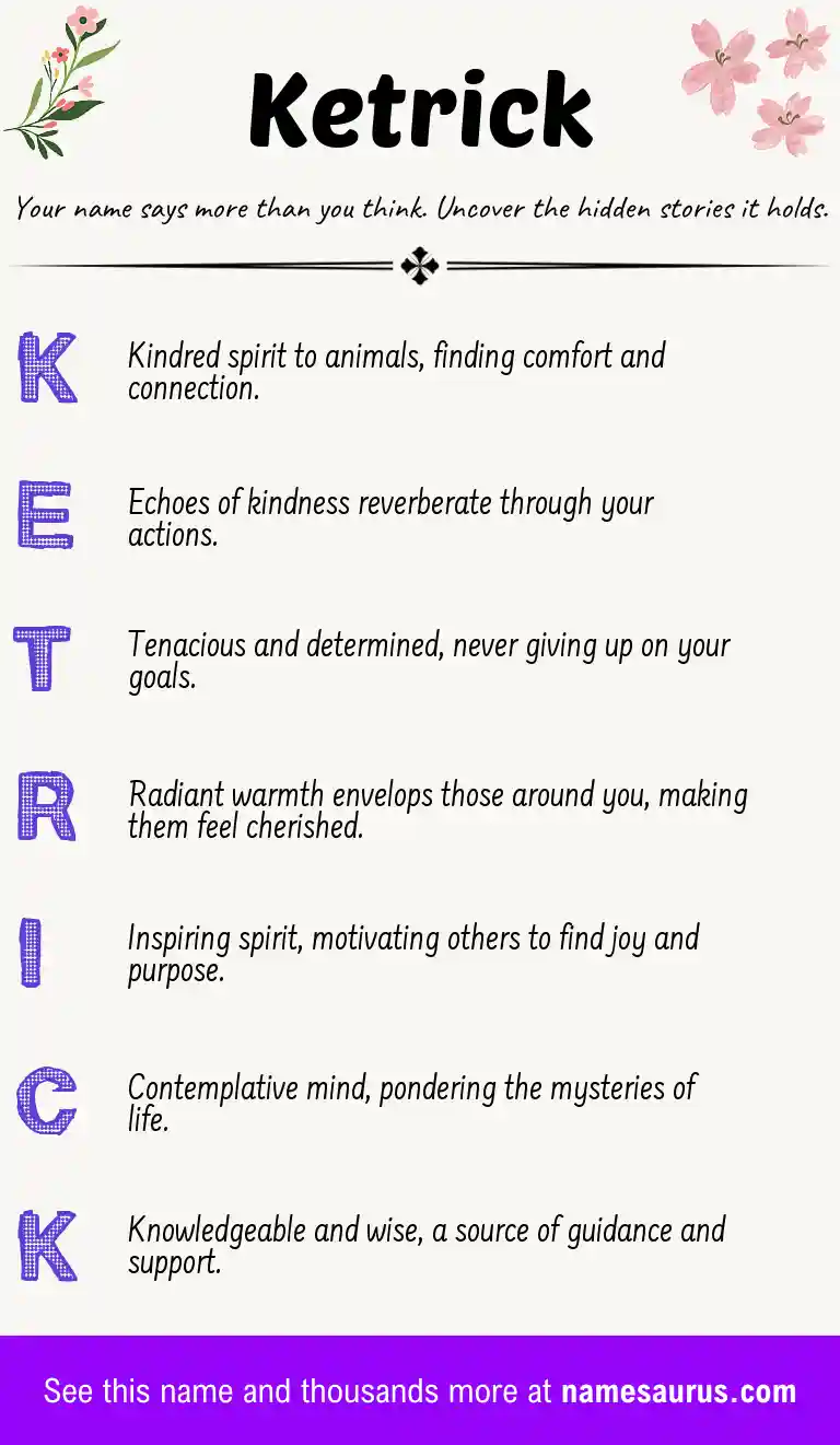 Acrostic poem about Ketrick.