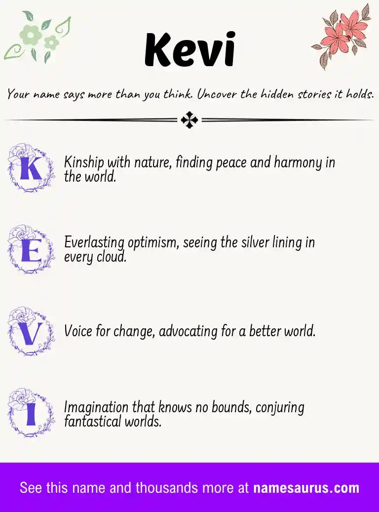 Acrostic poem about Kevi.