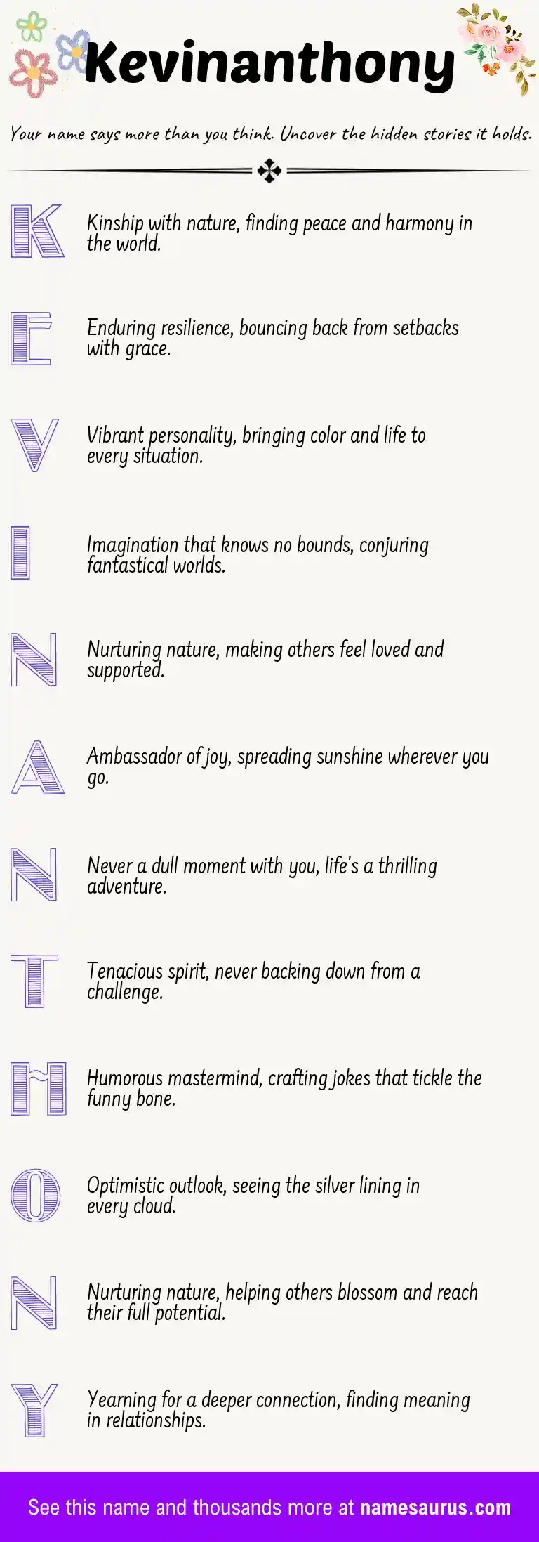 Acrostic poem about Kevinanthony.