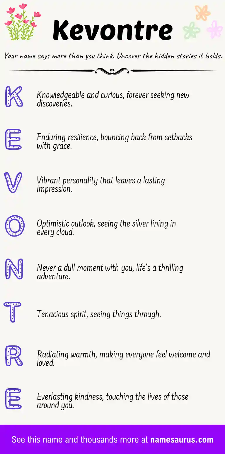 Acrostic poem about Kevontre.