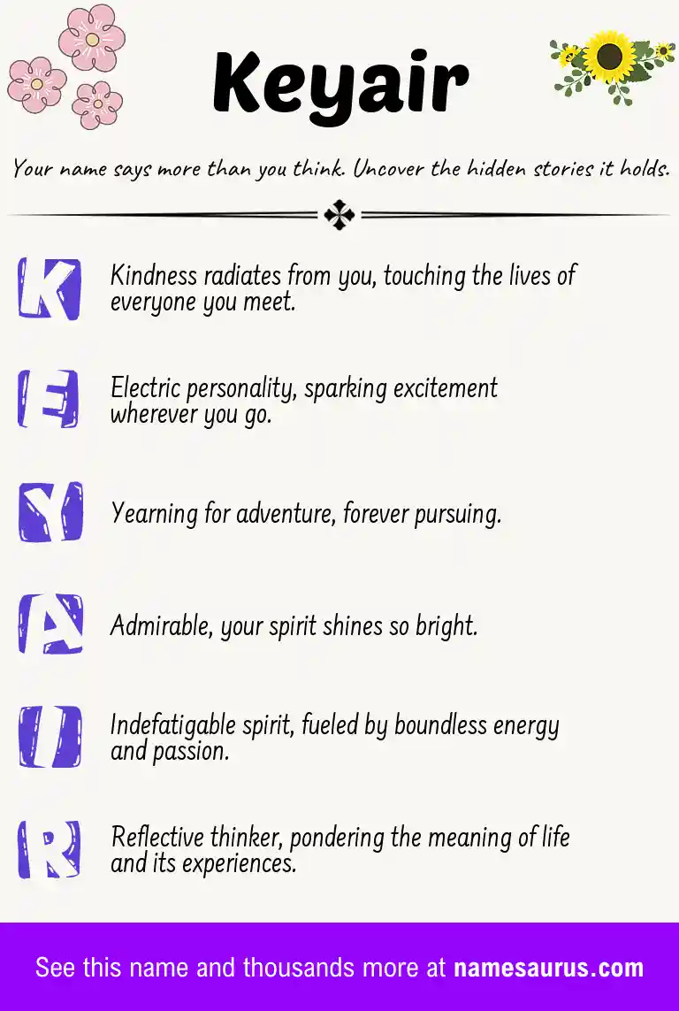 Acrostic poem about Keyair.