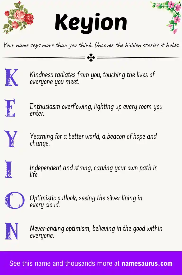 Acrostic poem about Keyion.