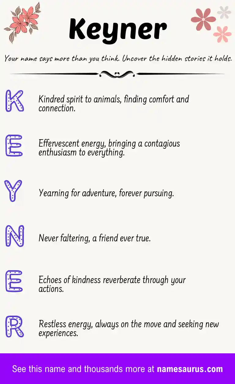 Acrostic poem about Keyner.