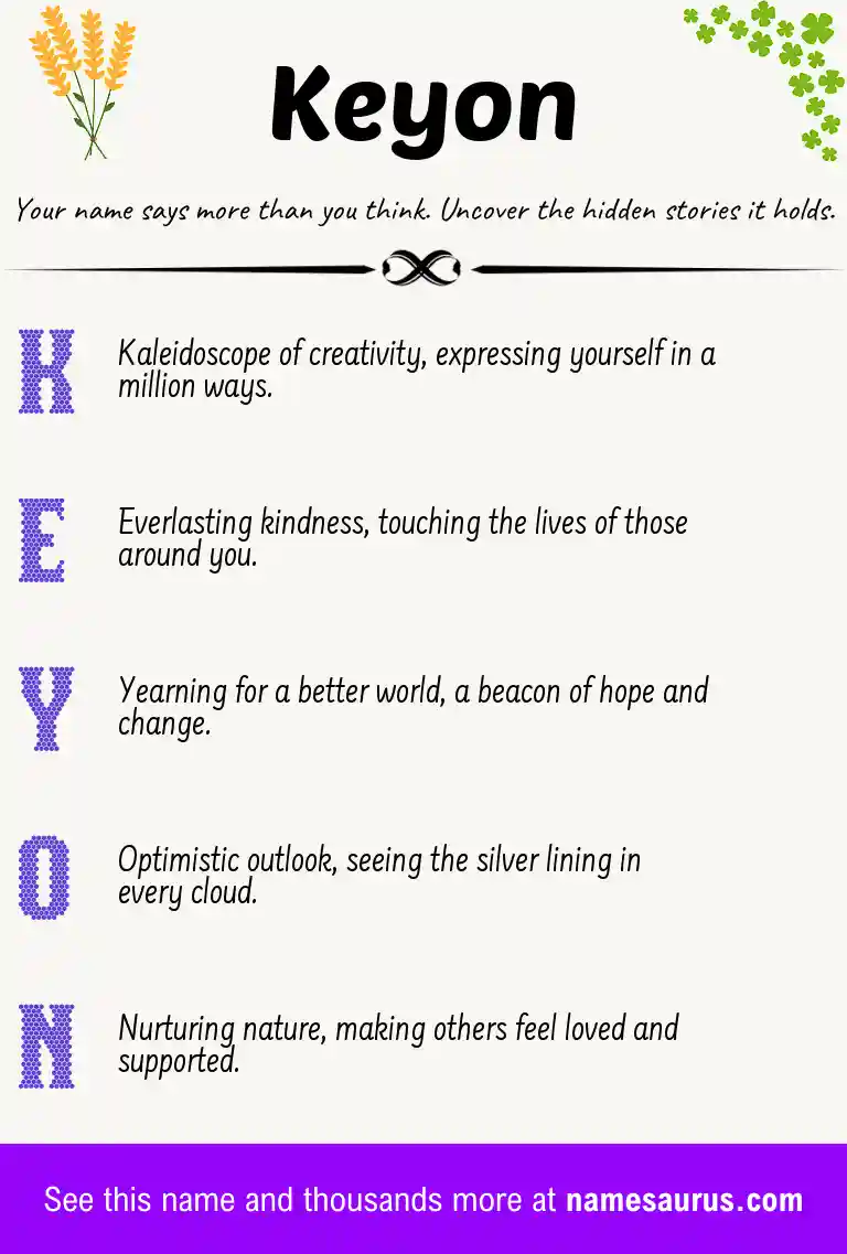 Acrostic poem about Keyon.