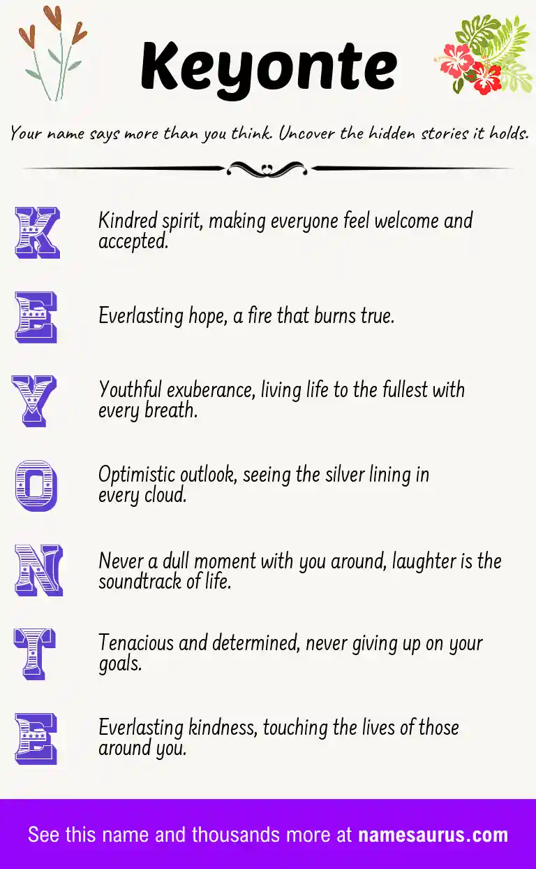 Acrostic poem about Keyonte.