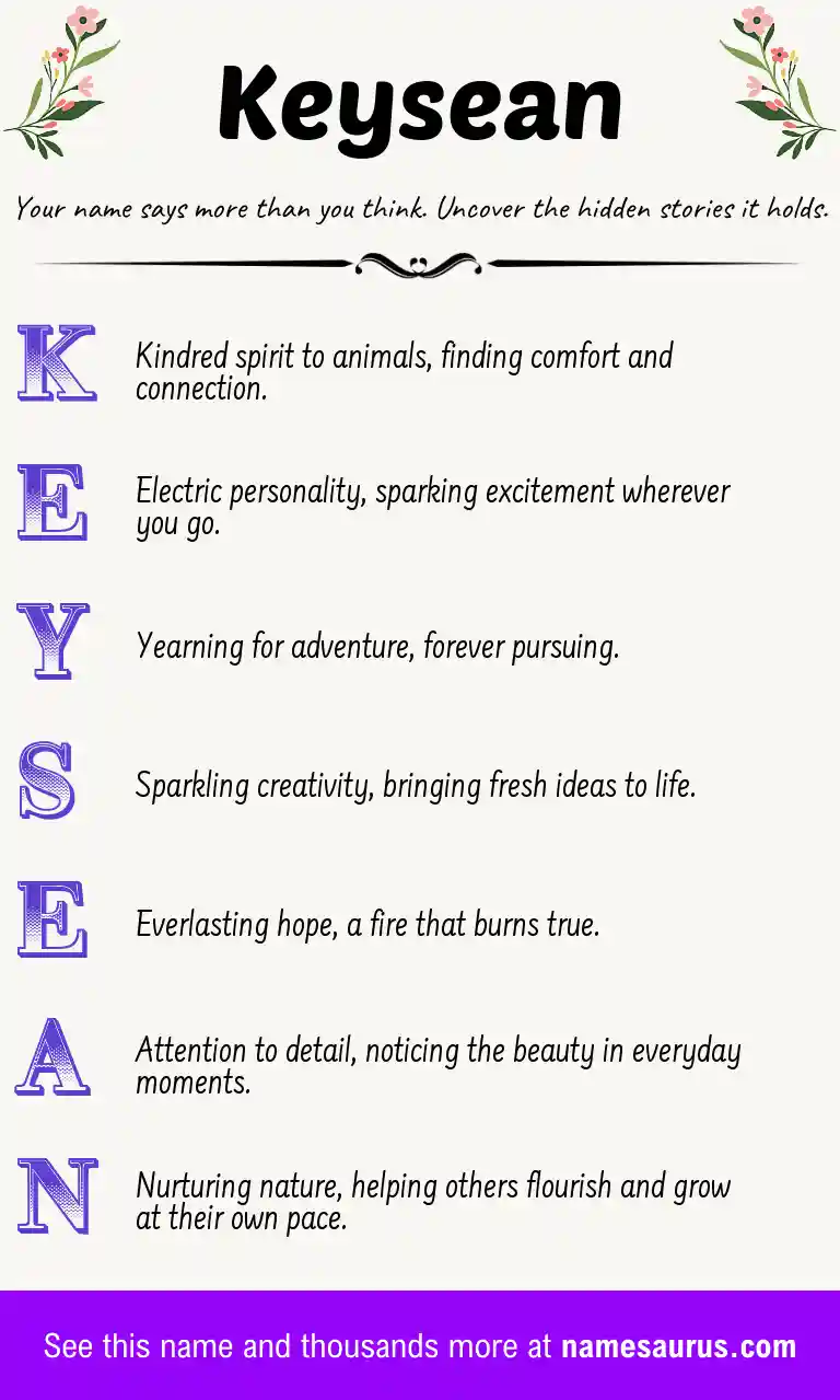 Acrostic poem about Keysean.