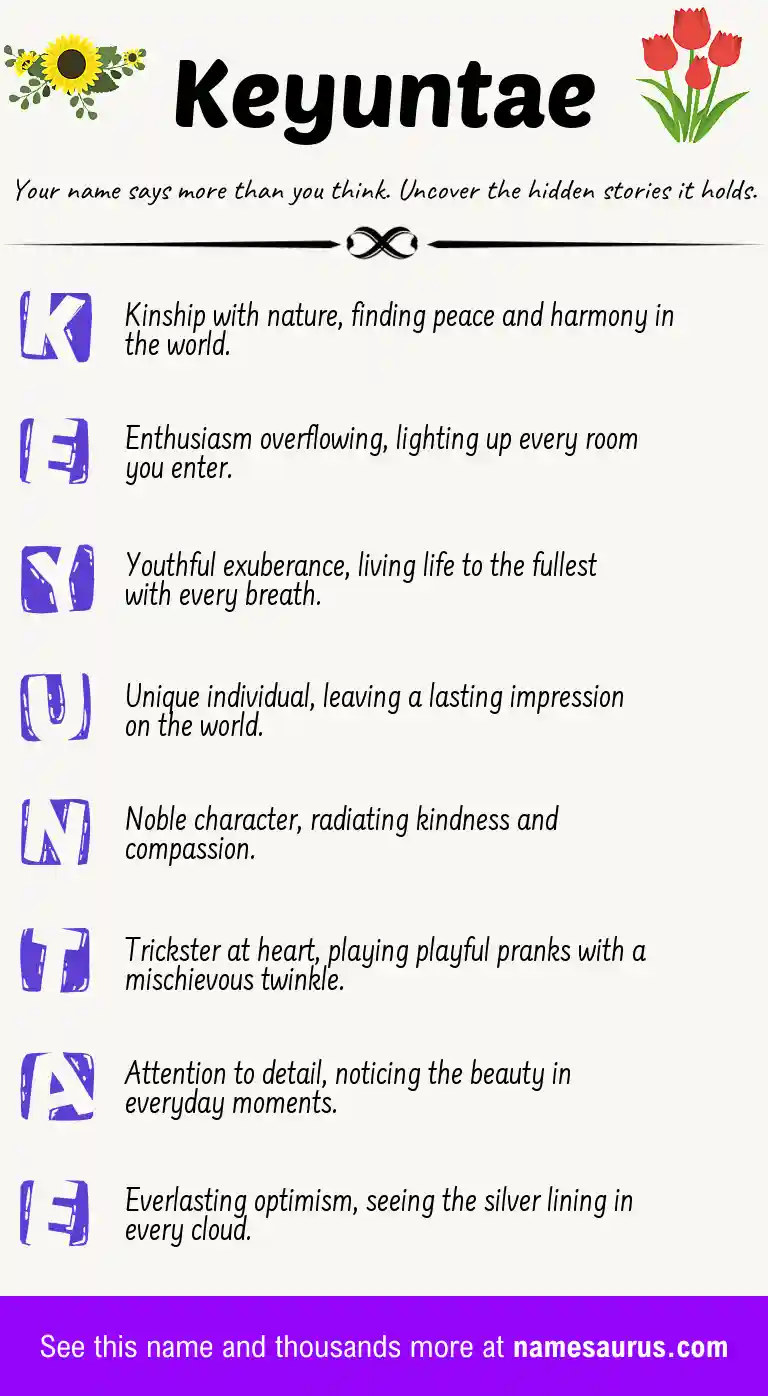 Acrostic poem about Keyuntae.