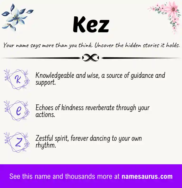 Acrostic poem about Kez.