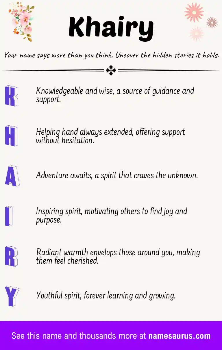 Acrostic poem about Khairy.