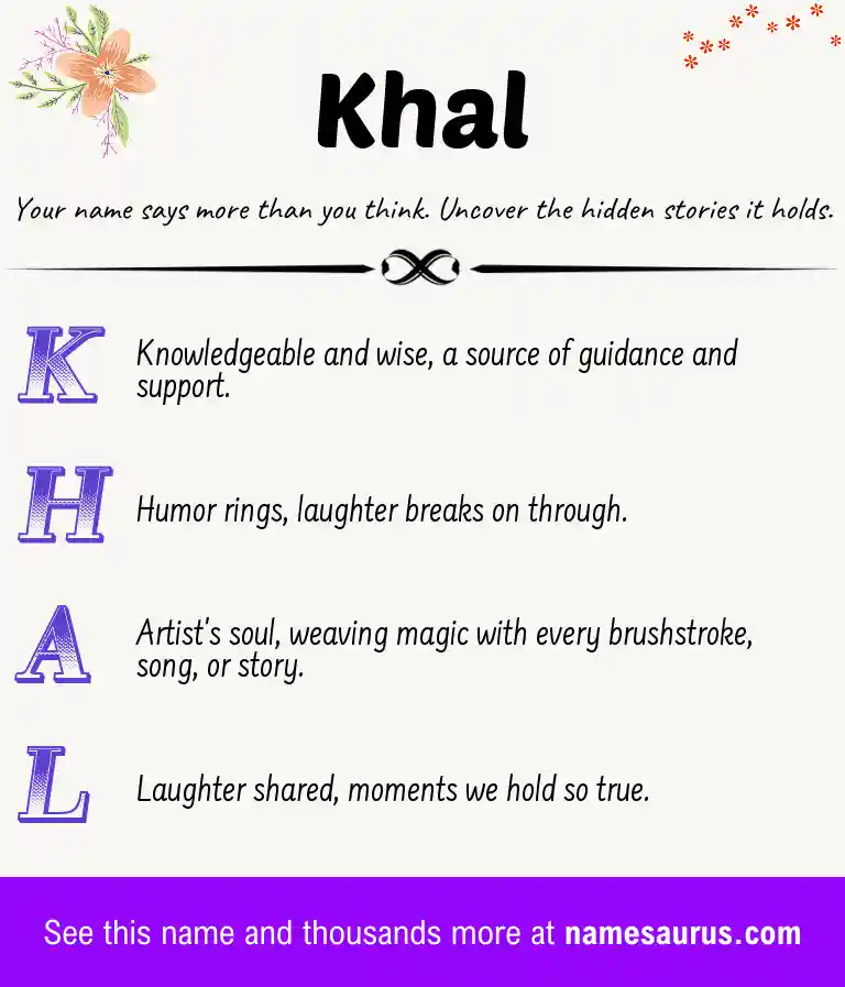 Acrostic poem about Khal.