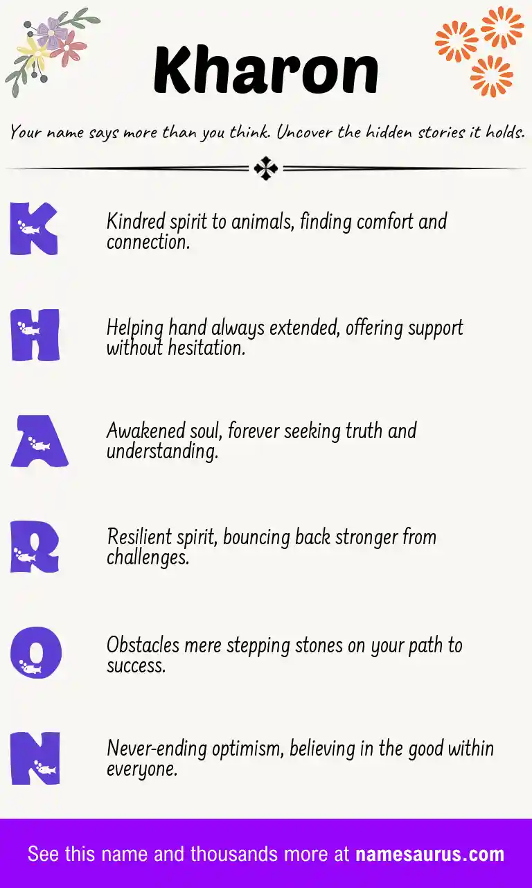 Acrostic poem about Kharon.