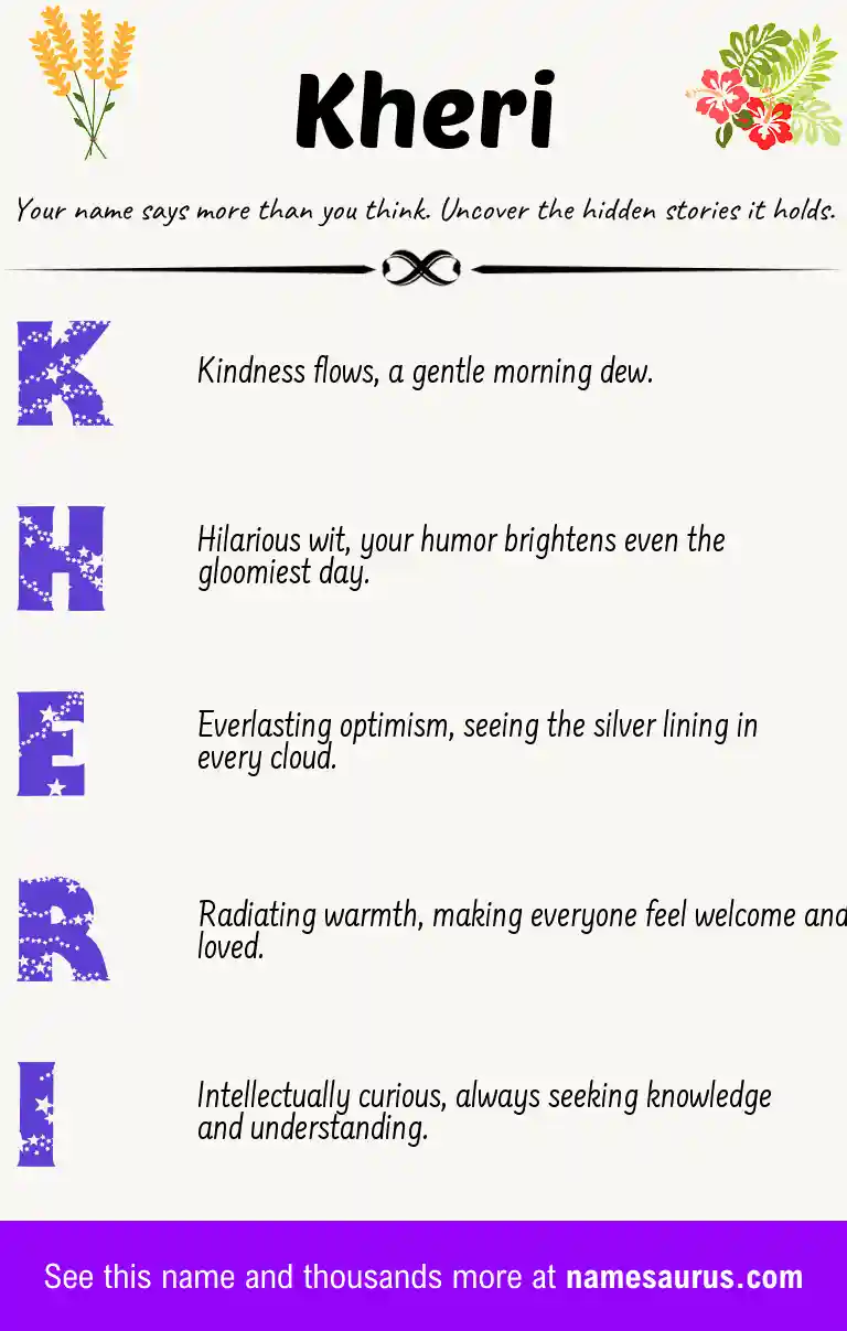 Acrostic poem about Kheri.