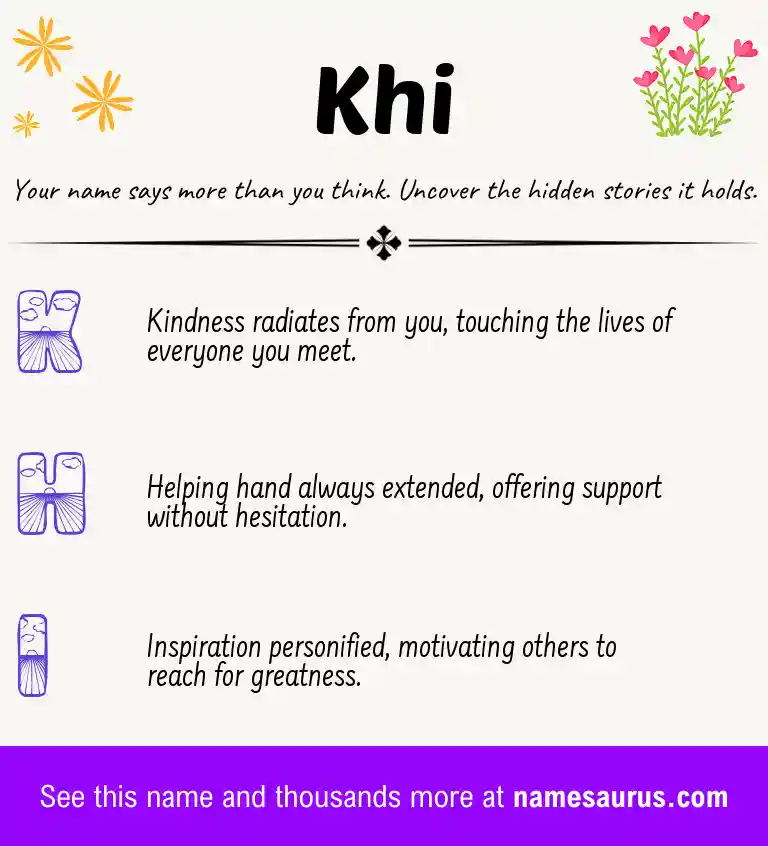 Acrostic poem about Khi.