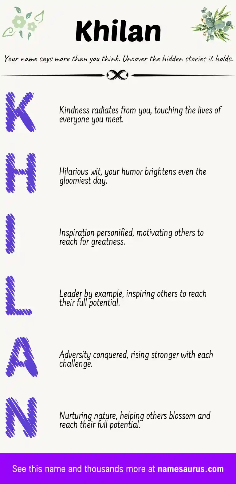 Acrostic poem about Khilan.