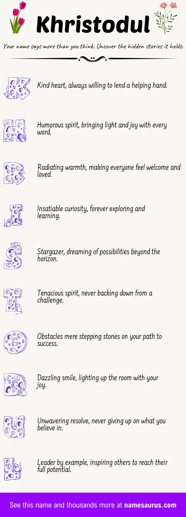 Acrostic poem about Khristodul.