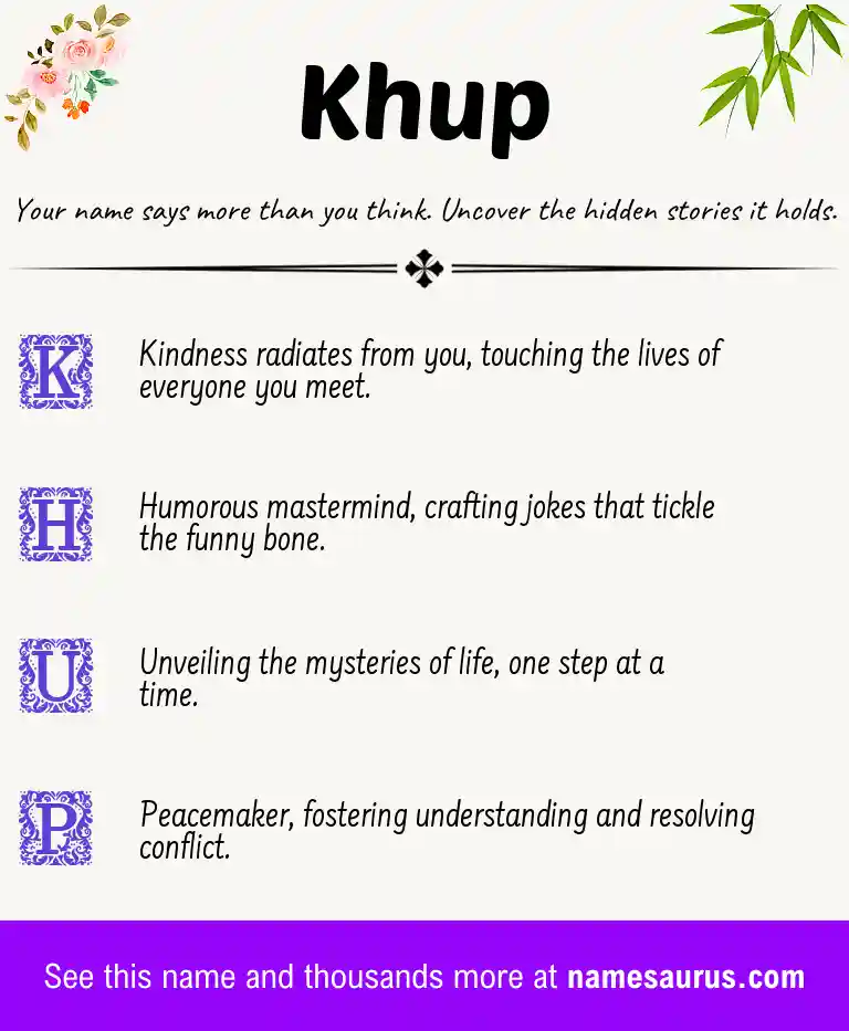 Acrostic poem about Khup.
