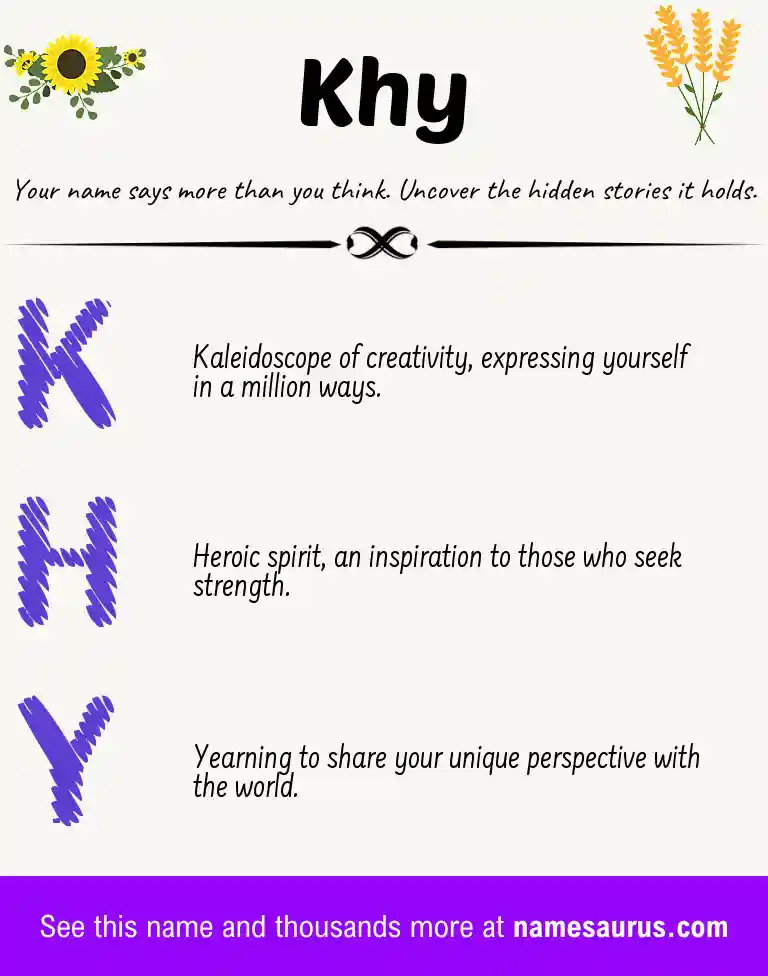 Acrostic poem about Khy.