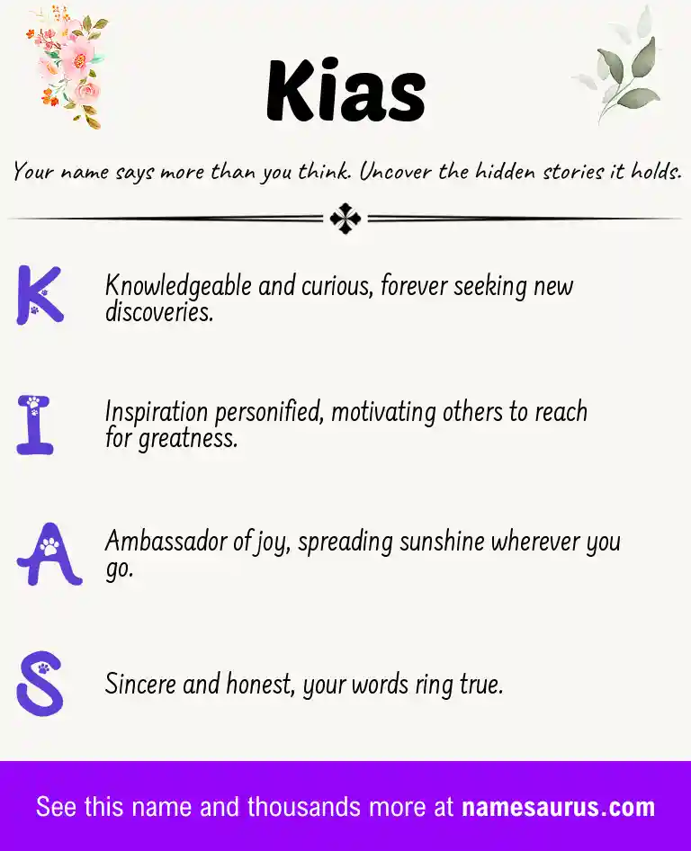 Acrostic poem about Kias.