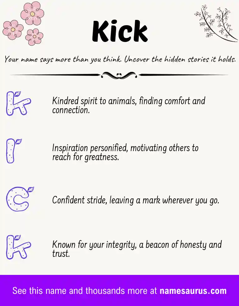 Acrostic poem about Kick.