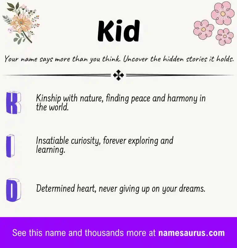 Acrostic poem about Kid.