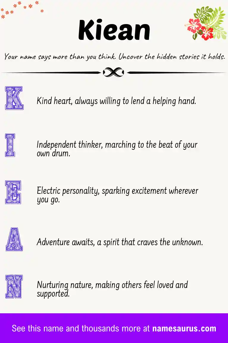 Acrostic poem about Kiean.