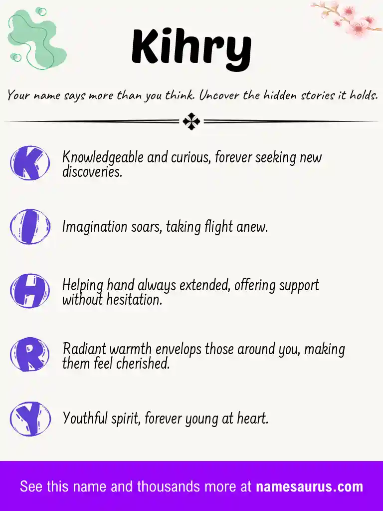 Acrostic poem about Kihry.