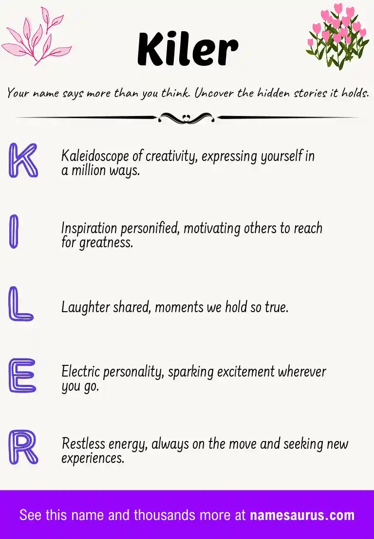 Acrostic poem about Kiler.