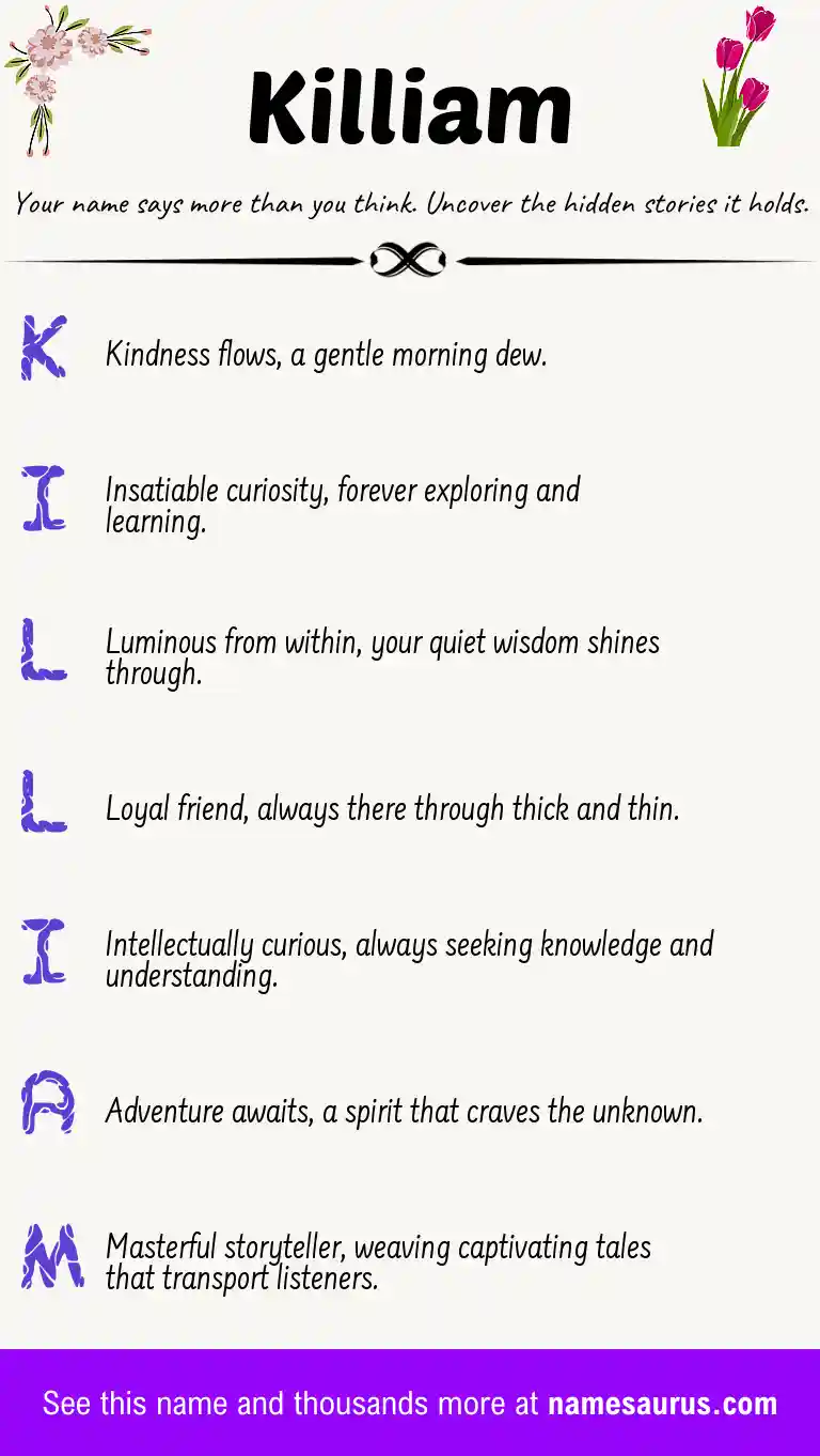 Acrostic poem about Killiam.