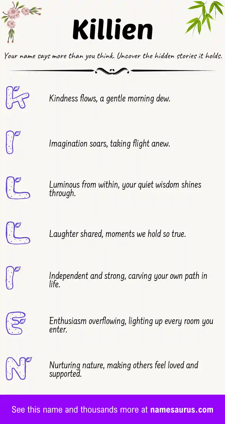 Acrostic poem about Killien.
