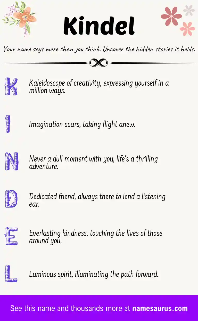 Acrostic poem about Kindel.