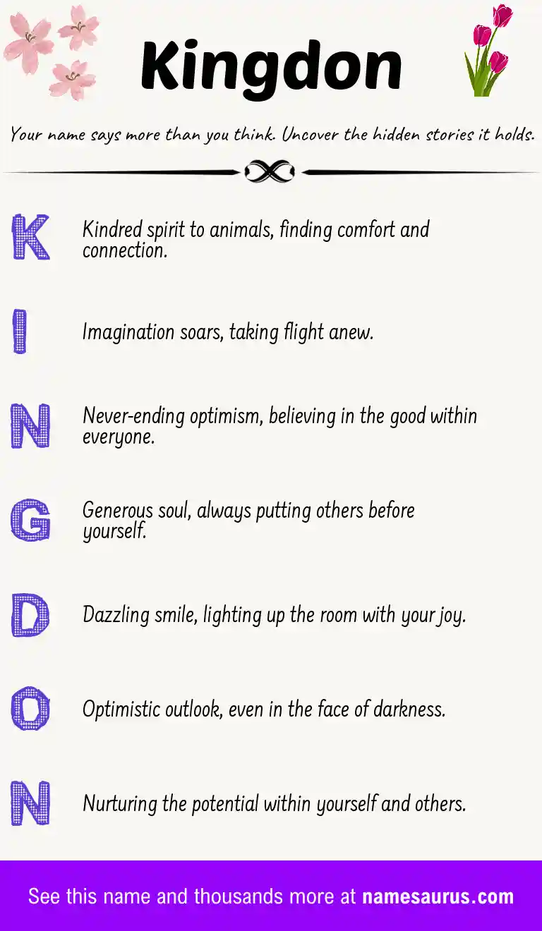 Acrostic poem about Kingdon.