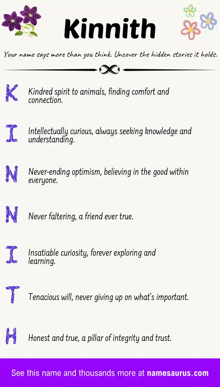 Acrostic poem about Kinnith.