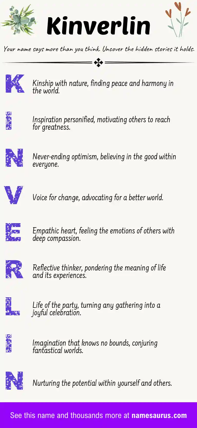 Acrostic poem about Kinverlin.