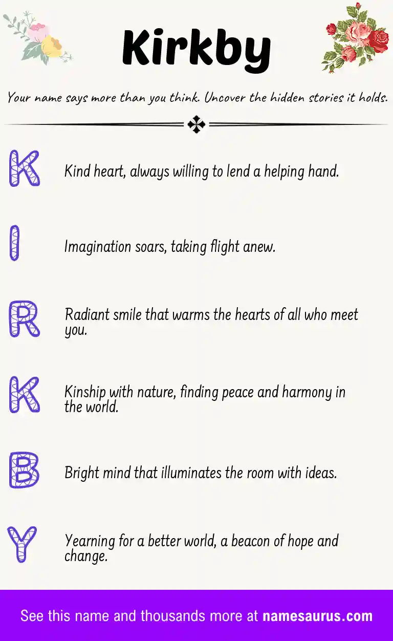 Acrostic poem about Kirkby.