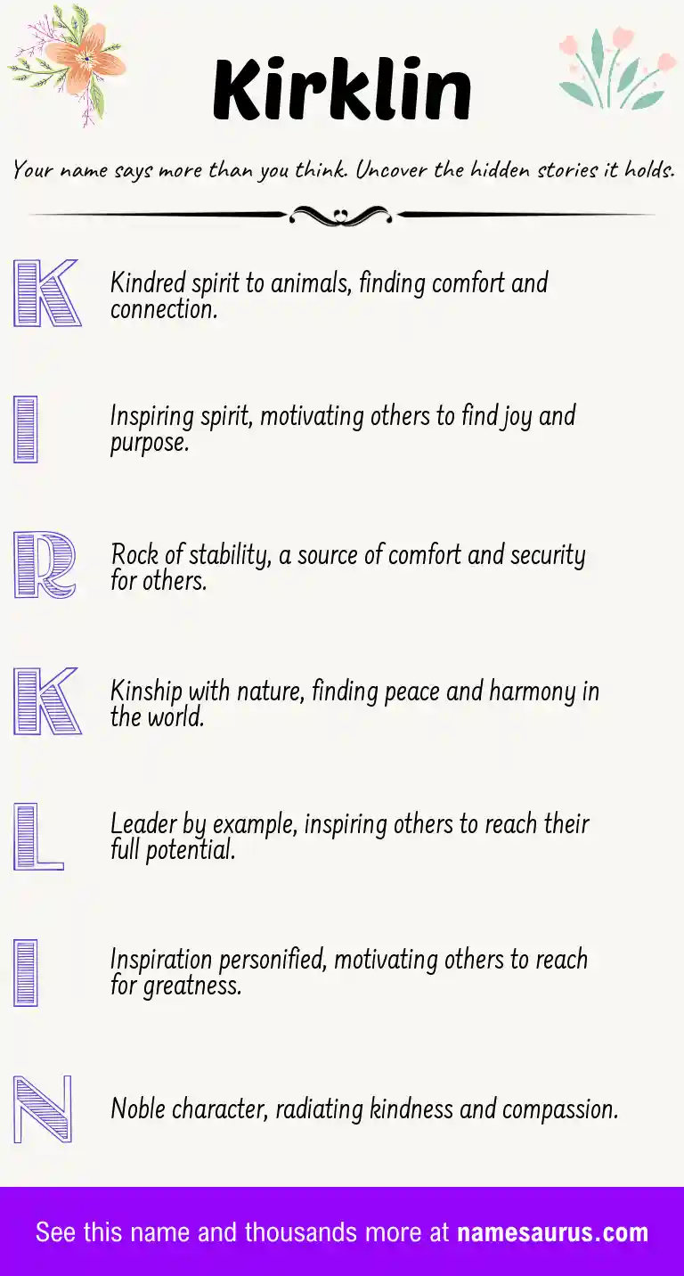 Acrostic poem about Kirklin.