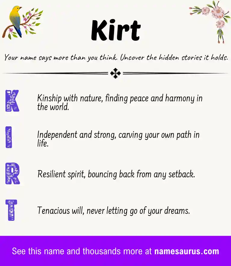 Acrostic poem about Kirt.