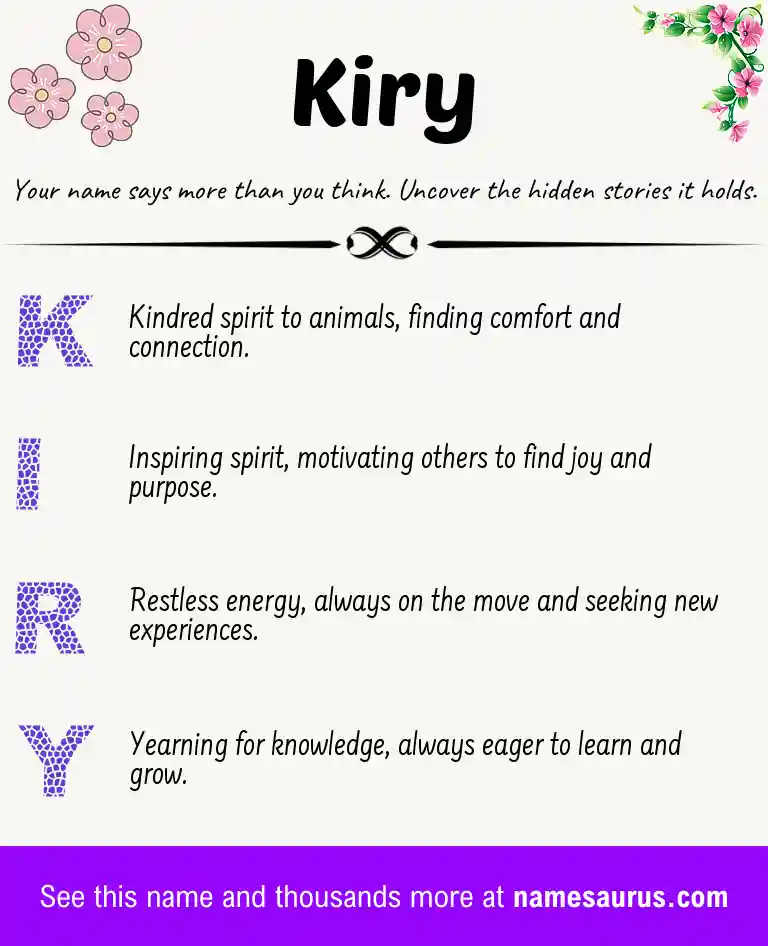 Acrostic poem about Kiry.