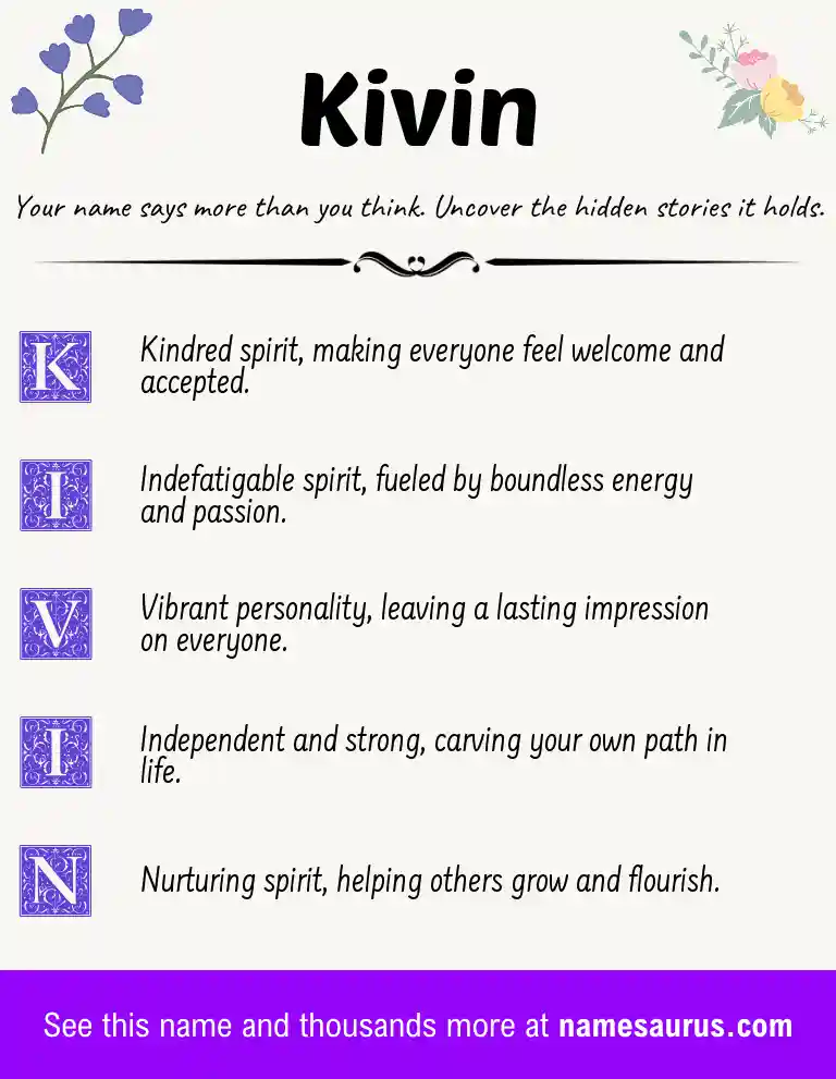 Acrostic poem about Kivin.