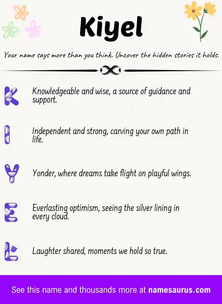 Acrostic poem about Kiyel.