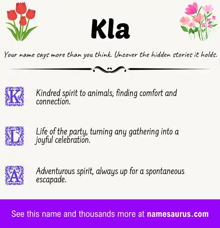Acrostic poem about Kla.
