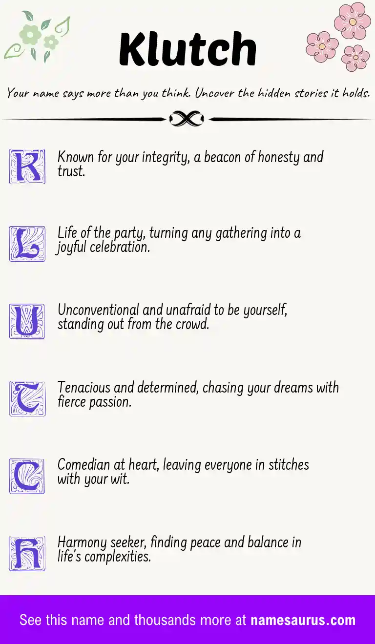 Acrostic poem about Klutch.