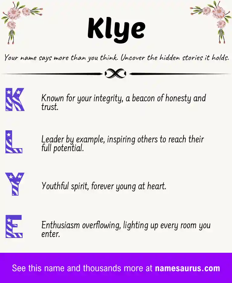 Acrostic poem about Klye.